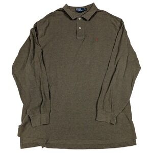 Polo Ralph Lauren Classic Fit Dark Olive Green Long Sleeve Mens Size XXL Vintage